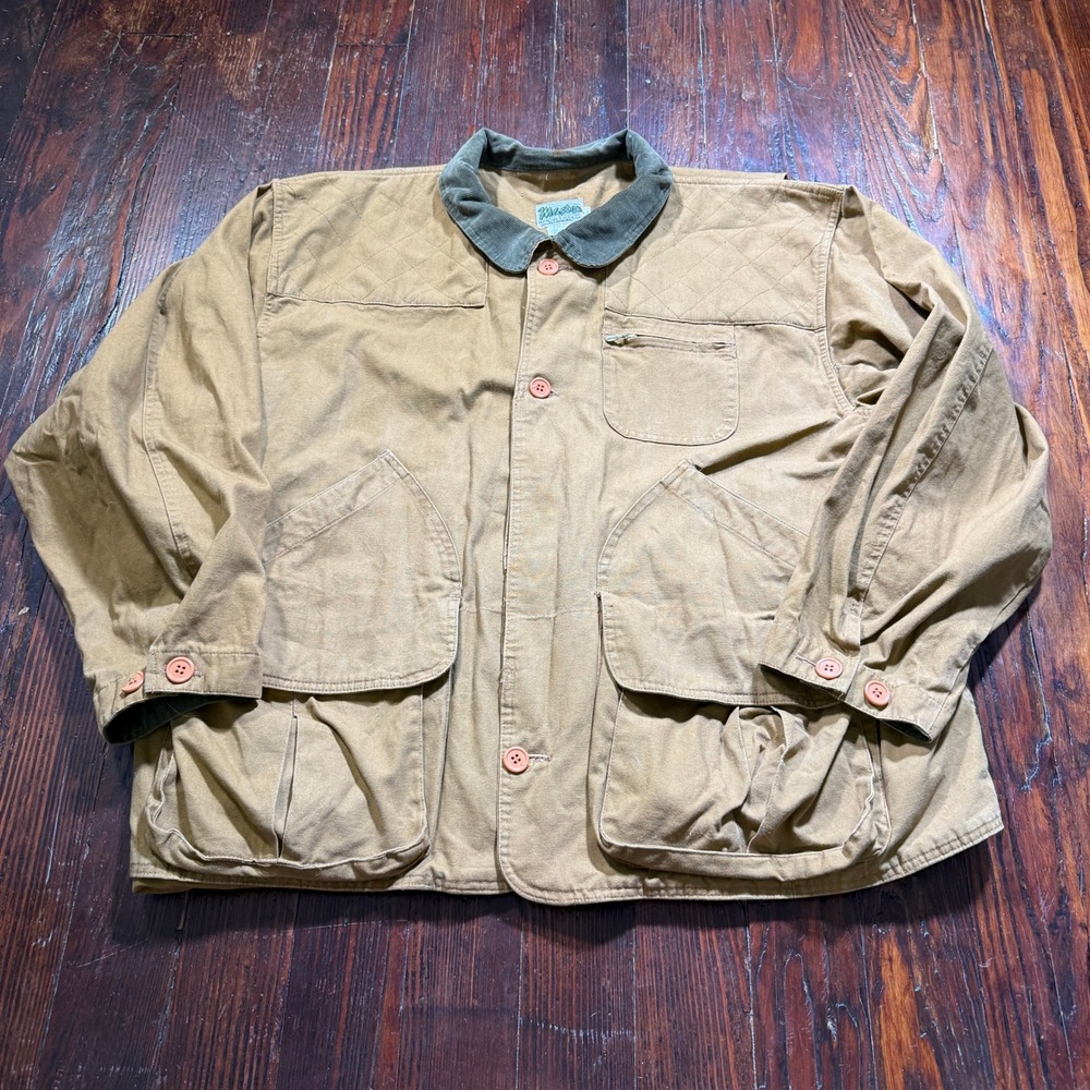 Vintage Master Sportsman Jacket Mens XL Tan Field Chore Canvas Hunting Coat